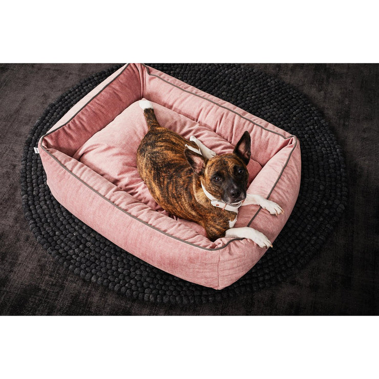 Laboni - Ortho Hundebett - GLAM GRAPHITE - Nachhaltig, Handarbeit aus Deutschland, orthopädisches Designerhundebett