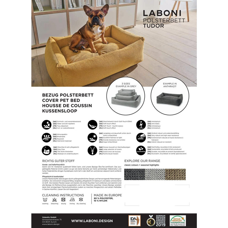 Laboni TUDOR - Hundebett in ANTHRAZIT