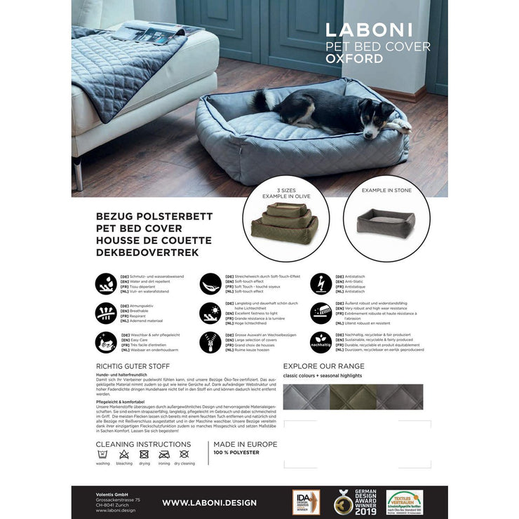 Laboni - CLASSIC Hundebett - OXFORD GREY