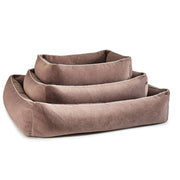 LABONI - CLASSIC Hundebett - BUFFALO TAUPE im Vintage-Leder-Look!