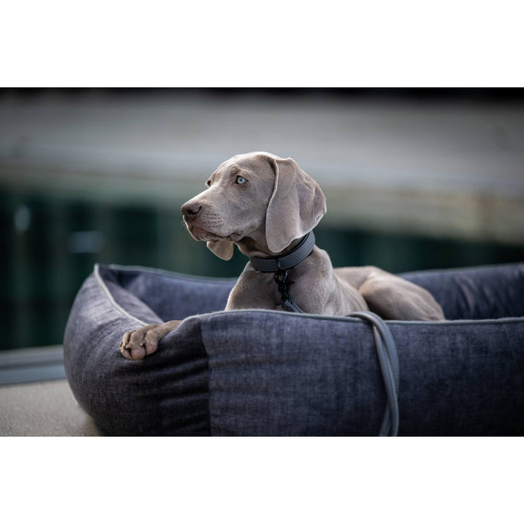 Laboni - CLASSIC Hundebett - GLAM GRAPHITE - Nachhaltig, Handarbeit aus Deutschland, orthopädisches Deisgnerhundebett