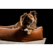 Laboni - CLASSIC Hundebett - BUFFALO CAMEL im Vintage-Leder-Look!