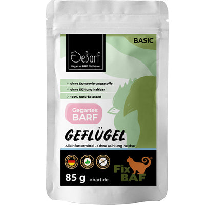 Fix-BAF® Geflügel - gegartes BARF für Katzen, Alleinfutter, FeliCanis