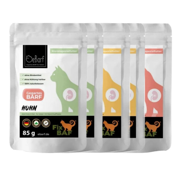 Fix-BAF® Renal - Naturfutter für Katzen - BARF gegart - günstiges Probepaket by FeliCanis