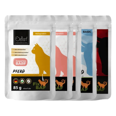 Fix-BAF® Naturfutter für Katzen - BARF gegart - Probepaket Rind-Pferd by FeliCanis