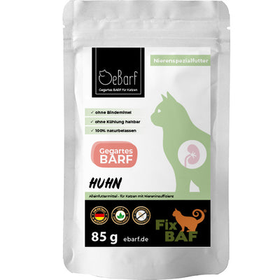 Fix-BAF Nierenspezialfutter Huhn für Katzen. 100 % Naturfutter, Felicanis