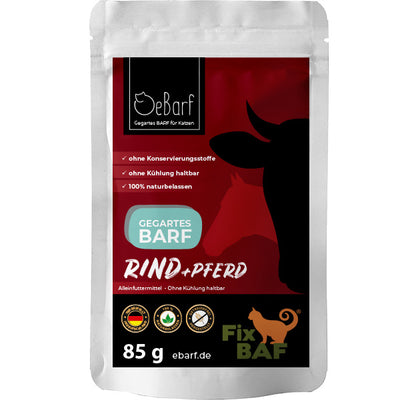 Fix-BAF® Rind mit Pferd - BARF im Frischebeutel für Katzen von FeliCanis