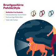 StyleSnout Brustgeschirr – Patch & Style in Rot