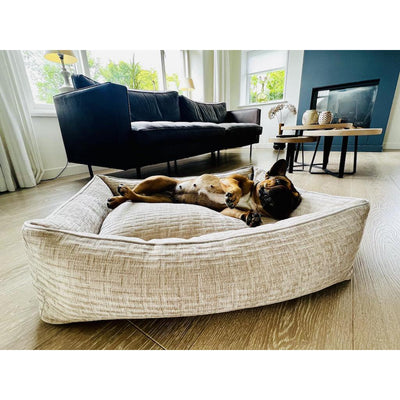 Laboni - CLASSIC Hundebett NOVA CREME - Nachhaltig, Handarbeit aus Deutschland, orthopädisches Deisgnerhundebett