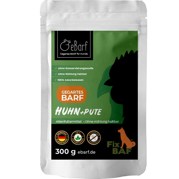 Fix-BAF® Huhn-Pute, BARF im Frischebeutel für Hunde, von FeliCanis