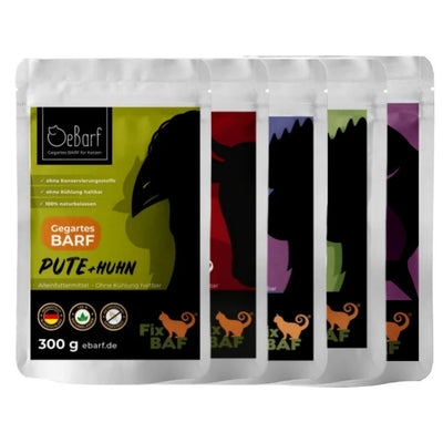 Fix-BAF® Naturfutter für Katzen - BARF gegart - Probepaket Adult by FeliCanis